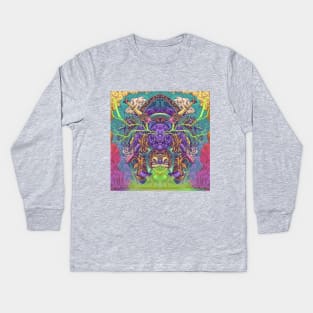 Chinese Dagger Psychedelic Artwork Kids Long Sleeve T-Shirt